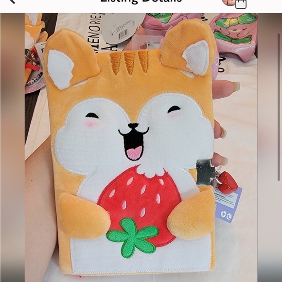 Claire's Other - CLAIRES PLUSH NOTEBOOK W/LOCK CHIP!